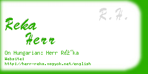 reka herr business card